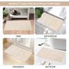 Superior Non-Slip Cotton Checkered Bath Rug Set with Spray Latex Backing, 20″ x 30″, 24″ x 36″, 2-Pieces, Ivory(Ivory – Chk)