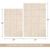 Superior Non-Slip Cotton Checkered Bath Rug Set with Spray Latex Backing, 20″ x 30″, 24″ x 36″, 2-Pieces, Ivory(Ivory – Chk)