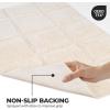 Superior Non-Slip Cotton Checkered Bath Rug Set with Spray Latex Backing, 20″ x 30″, 24″ x 36″, 2-Pieces, Ivory(Ivory – Chk)