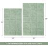 Superior Non-Slip Cotton Checkered Bath Rug Set with Spray Latex Backing, 20″ x 30″, 24″ x 36″, 2-Pieces, Ivory(Sage – Chk)