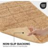 Superior Non-Slip Cotton Checkered Bath Rug Set with Spray Latex Backing, 20″ x 30″, 24″ x 36″, 2-Pieces, Ivory(Toast – Chk)
