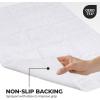 Superior Non-Slip Cotton Checkered Bath Rug Set with Spray Latex Backing, 20″ x 30″, 24″ x 36″, 2-Pieces, Ivory(White – Chk)