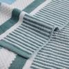 Superior Oversized 2-Piece Beach Towel Set – Quick Drying Cotton Beach Towels, Cape May Striped Summer Towel for Beach, Pool, and Jacuzzi Swim Towel for Kids and Adults 34″ x 64″, Pear(Aero Blue)