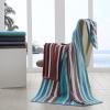 Superior Oversized 2-Piece Beach Towel Set – Quick Drying Cotton Beach Towels, Cape May Striped Summer Towel for Beach, Pool, and Jacuzzi Swim Towel for Kids and Adults 34″ x 64″, Pear(Rope – Sky Blue)