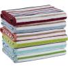 Superior Oversized 2-Piece Beach Towel Set – Quick Drying Cotton Beach Towels, Cape May Striped Summer Towel for Beach, Pool, and Jacuzzi Swim Towel for Kids and Adults 34″ x 64″, Pear(Stitch – Blue Violet)