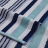 Superior Oversized 2-Piece Beach Towel Set – Quick Drying Cotton Beach Towels, Cape May Striped Summer Towel for Beach, Pool, and Jacuzzi Swim Towel for Kids and Adults 34″ x 64″, Pear(Rope – Sky Blue)