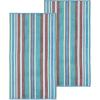 Superior Oversized 2-Piece Beach Towel Set – Quick Drying Cotton Beach Towels, Cape May Striped Summer Towel for Beach, Pool, and Jacuzzi Swim Towel for Kids and Adults 34″ x 64″, Pear(Rope – Aqua)