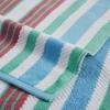 Superior Oversized 2-Piece Beach Towel Set – Quick Drying Cotton Beach Towels, Cape May Striped Summer Towel for Beach, Pool, and Jacuzzi Swim Towel for Kids and Adults 34″ x 64″, Pear(Aqua)