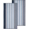 Superior Oversized 2-Piece Beach Towel Set – Quick Drying Cotton Beach Towels, Cape May Striped Summer Towel for Beach, Pool, and Jacuzzi Swim Towel for Kids and Adults 34″ x 64″, Pear(Dusky Blue)
