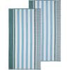 Superior Oversized 2-Piece Beach Towel Set – Quick Drying Cotton Beach Towels, Cape May Striped Summer Towel for Beach, Pool, and Jacuzzi Swim Towel for Kids and Adults 34″ x 64″, Pear(Aero Blue)