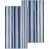 Superior Oversized 2-Piece Beach Towel Set – Quick Drying Cotton Beach Towels, Cape May Striped Summer Towel for Beach, Pool, and Jacuzzi Swim Towel for Kids and Adults 34″ x 64″, Pear(Rope – Sky Blue)