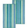 Superior Oversized 2-Piece Beach Towel Set – Quick Drying Cotton Beach Towels, Cape May Striped Summer Towel for Beach, Pool, and Jacuzzi Swim Towel for Kids and Adults 34″ x 64″, Pear(Rope – Atlantis)