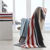 Superior Oversized 2-Piece Beach Towel Set – Quick Drying Cotton Beach Towels, Cape May Striped Summer Towel for Beach, Pool, and Jacuzzi Swim Towel for Kids and Adults 34″ x 64″, Pear(Dusky Blue)