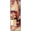 Superior Pastiche Floral Patchwork Non-Slip Indoor Washable Area Rug, 10′ x 14′, Brown(Burgundy)