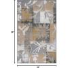 Superior Pastiche Floral Patchwork Non-Slip Indoor Washable Area Rug, 10′ x 14′, Brown(Camel)