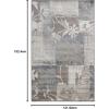 Superior Pastiche Floral Patchwork Non-Slip Indoor Washable Area Rug, 10′ x 14′, Brown(Ivory)