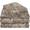 Superior Premium Cotton Flannel Sheets, All Season 100% Brushed Cotton Flannel Bedding, 4-Piece Sheet Set with Deep Fitting Pockets – Grey Paisley, Queen Bed(Grey – Z)
