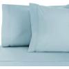 Superior Rayon from Bamboo 300 Thread Pillowcase Set, Lightweight, Soft Pillowcases, Guest Bedroom Pillow Covers, Bedding Basics, Bed Essentials, Luxury Sateen Weave, 2 Pack, King, Grey(Light Blue)