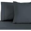 Superior Rayon from Bamboo 300 Thread Pillowcase Set, Lightweight, Soft Pillowcases, Guest Bedroom Pillow Covers, Bedding Basics, Bed Essentials, Luxury Sateen Weave, 2 Pack, King, Grey(Charcoal)