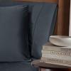 Superior Rayon from Bamboo 300 Thread Pillowcase Set, Lightweight, Soft Pillowcases, Guest Bedroom Pillow Covers, Bedding Basics, Bed Essentials, Luxury Sateen Weave, 2 Pack, King, Grey(Grey)