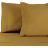Superior Rayon from Bamboo 300 Thread Pillowcase Set, Lightweight, Soft Pillowcases, Guest Bedroom Pillow Covers, Bedding Basics, Bed Essentials, Luxury Sateen Weave, 2 Pack, King, Grey(Gold)