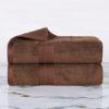 Superior Rayon from Bamboo Cotton Blend Bath Towel Set, Ideal for Bathroom, Guest Bath, Gym, Spa, Bathroom Decor, Home Essentials, Includes; 2 Bath Towels, 2 Pack, 30” x 54″, Cocoa