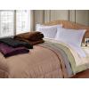 Superior Reversible Down Alternative Polyfill Blanket with Striped Microfiber Shell – King, Grey(Ivory)