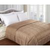 Superior Reversible Down Alternative Polyfill Blanket with Striped Microfiber Shell – King, Grey(Taupe)
