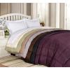 Superior Reversible Down Alternative Polyfill Blanket with Striped Microfiber Shell – King, Grey(Taupe)