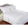 Superior Reversible Down Alternative Polyfill Blanket with Striped Microfiber Shell – King, Grey(White)