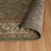 Superior Rochdale Traditional Floral Scroll Indoor Area Rug with Jute Backing for Living Room, Bedroom, Office, Kitchen, Dining, Washable Rugs, Heritage Collection, 2′ x 3′, Ivory(Green)
