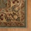 Superior Rochdale Traditional Floral Scroll Indoor Area Rug with Jute Backing for Living Room, Bedroom, Office, Kitchen, Dining, Washable Rugs, Heritage Collection, 2′ x 3′, Ivory(Green)