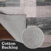Superior Rockwood Modern Geometric Washable Indoor Runner Rug, Machine Washable Rugs, for Bedroom, Living Room, Dining, Kitchen Floors, Flexible Cotton Backing, Easy Clean, 2′ 7″ x 6′, Blue – Taupe(Blue-taupe)