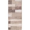 Superior Rockwood Modern Geometric Washable Indoor Runner Rug, Machine Washable Rugs, for Bedroom, Living Room, Dining, Kitchen Floors, Flexible Cotton Backing, Easy Clean, 2′ 7″ x 6′, Blue – Taupe(Beige)