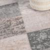 Superior Rockwood Modern Geometric Washable Indoor Runner Rug, Machine Washable Rugs, for Bedroom, Living Room, Dining, Kitchen Floors, Flexible Cotton Backing, Easy Clean, 2′ 7″ x 6′, Blue – Taupe(Blue-taupe)
