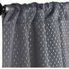 Superior Shimmer Blackout Curtain Set of 2, Thermal Insulated Panel Pair with Grommet Top Header, Chic Metallic Embellished Room Darkening Drapes, Available in 4 Lengths – Navy, 52” x 63” each(Grey)