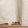 Superior Shimmer Blackout Curtain Set of 2, Thermal Insulated Panel Pair with Grommet Top Header, Chic Metallic Embellished Room Darkening Drapes, Available in 4 Lengths – Navy, 52” x 63” each(Ivory)