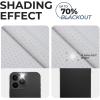 Superior Shimmer Blackout Curtain Set of 2, Thermal Insulated Panel Pair with Grommet Top Header, Chic Metallic Embellished Room Darkening Drapes, Available in 4 Lengths – Navy, 52” x 63” each(Chrome)