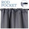 Superior Shimmer Blackout Curtain Set of 2, Thermal Insulated Panel Pair with Grommet Top Header, Chic Metallic Embellished Room Darkening Drapes, Available in 4 Lengths – Navy, 52” x 63” each(Grey)