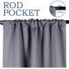 Superior Shimmer Blackout Curtain Set of 2, Thermal Insulated Panel Pair with Grommet Top Header, Chic Metallic Embellished Room Darkening Drapes, Available in 4 Lengths – Navy, 52” x 63” each(Silver)