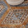 Superior Small Indoor Area Rug, Modern Floor Decor for Living/Dining, Bedroom, Kitchen, Office, Entry, Flat-Weave, Medallion, Wildlife, Cotton Backing, Copley Collection, 3′ 6″ x 5′ 6″, Brown(Dijon Yellow)