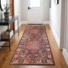 Superior Small Indoor Area Rug, Modern Floor Decor for Living/Dining, Bedroom, Kitchen, Office, Entry, Flat-Weave, Medallion, Wildlife, Cotton Backing, Copley Collection, 3′ 6″ x 5′ 6″, Brown(Brown 01)