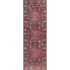 Superior Small Indoor Area Rug, Modern Floor Decor for Living/Dining, Bedroom, Kitchen, Office, Entry, Flat-Weave, Medallion, Wildlife, Cotton Backing, Copley Collection, 3′ 6″ x 5′ 6″, Brown(Garnet Red)