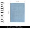 Superior Striped Bath Mat 2-Pack, 100% Combed Cotton, Luxury Spa Ribbed Texture, Durable and Washable Bathroom Mats – Aster Blue, 22″ x 35″ each(Denim Blue)