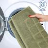 Superior Striped Bath Mat 2-Pack, 100% Combed Cotton, Luxury Spa Ribbed Texture, Durable and Washable Bathroom Mats – Aster Blue, 22″ x 35″ each(Forest Green)