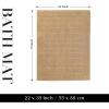 Superior Striped Bath Mat 2-Pack, 100% Combed Cotton, Luxury Spa Ribbed Texture, Durable and Washable Bathroom Mats – Aster Blue, 22″ x 35″ each(Latte)