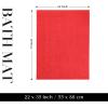 Superior Striped Bath Mat 2-Pack, 100% Combed Cotton, Luxury Spa Ribbed Texture, Durable and Washable Bathroom Mats – Aster Blue, 22″ x 35″ each(Red)