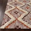 Superior Talluah | Indoor Printed Hand-Tuffed Room Decor for Bedroom Aesthetic Area Rug for Living Room | 5′ x 8′ | Rust-Black(Apricot – Brick Red)