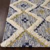 Superior Talluah | Indoor Printed Hand-Tuffed Room Decor for Bedroom Aesthetic Area Rug for Living Room | 5′ x 8′ | Rust-Black(Gold – Navy Blue)