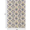 Superior Talluah | Indoor Printed Hand-Tuffed Room Decor for Bedroom Aesthetic Area Rug for Living Room | 5′ x 8′ | Rust-Black(Gold – Navy Blue)